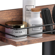 Cargar imagen en el visor de la galería, Wooden Hair Dryer Holder Wall Mount,Bathroom Organizer for Styling Tools
